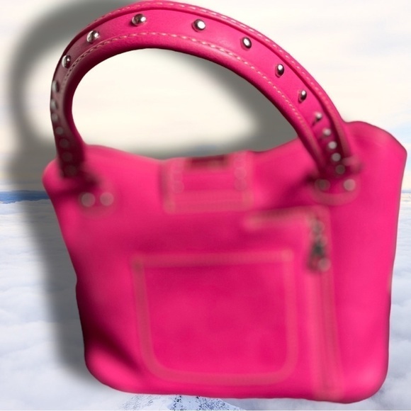 Nwot Montana West Tooled Concealed Handgun Studded Satchel Purse Pink - Picture 7 of 15